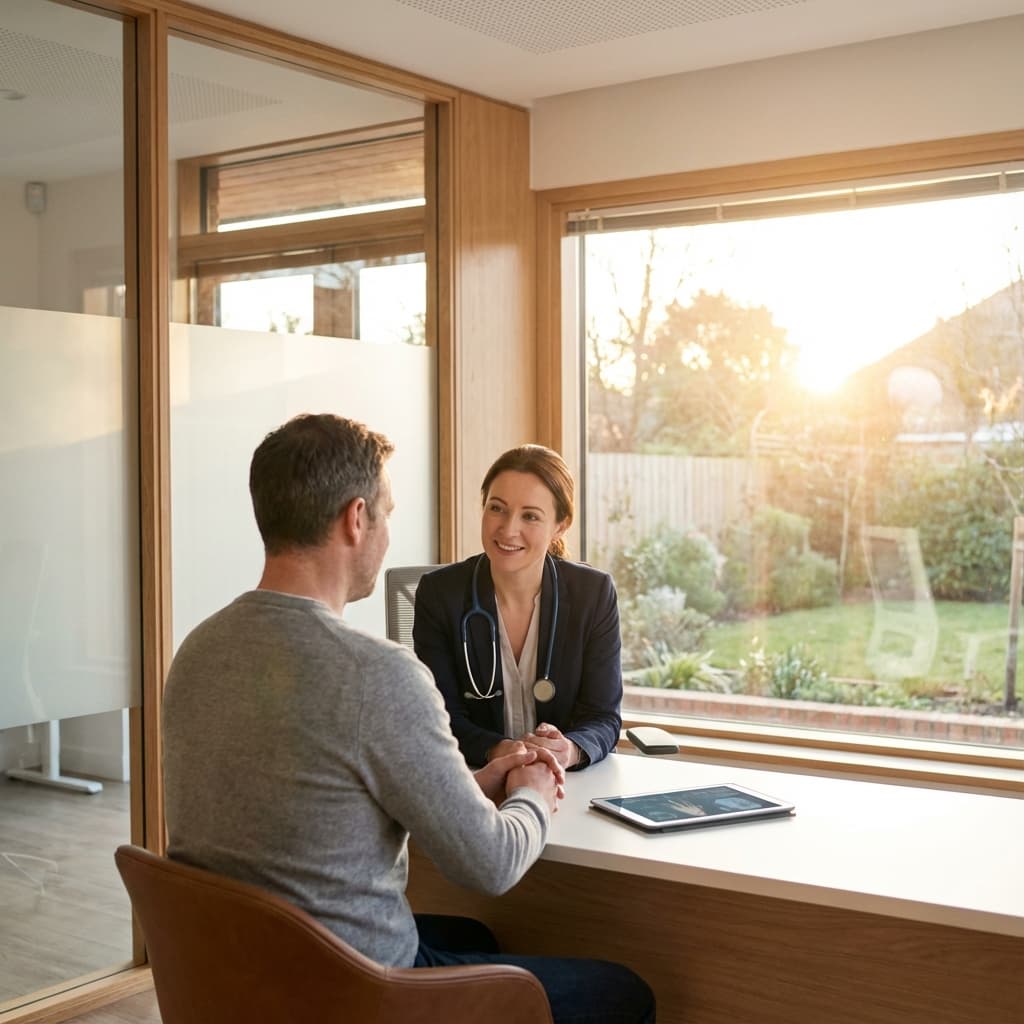 Doctor consulting patient